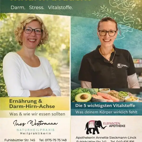 Ines Westermann bei einem Vortrag über Ernährung, Darmgesundheit und Vitalstoffe.